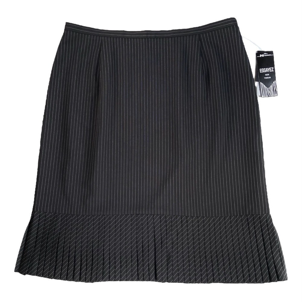 NEW Peter Nygard Skirt Women’s Size 16 Petite Black + White Pin Stripe Pencil P